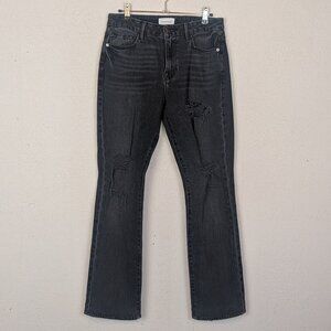 Frame Mini Boot High Rise Distressed Jean Pepperdine Splash Gray 27 x 31"